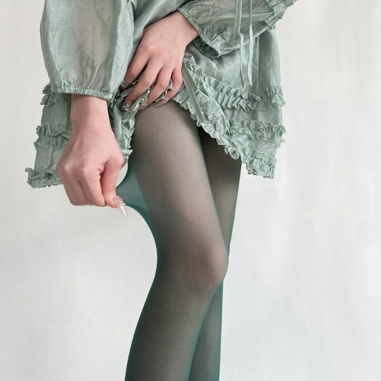 TYATVS Funky Colorful Tights for Women Whimsy Twee Colored Stockings Teal Fun Tights Y2k Emo Whimsigoth Clothes - Image 1